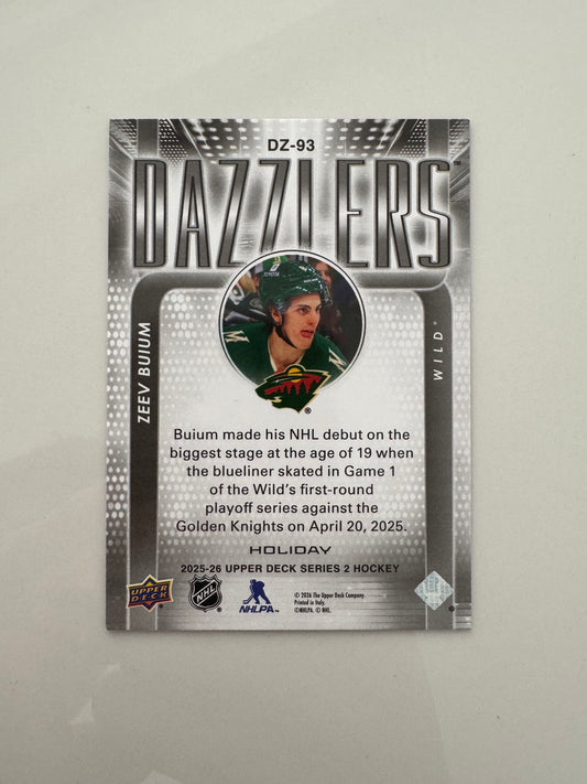 2025-26 Upper Deck Series 2 Holiday Zeev Buium Purple Dazzler DZ-93