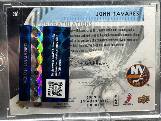 2009/10 John Tavares SP Authentic Future Watch Patch Auto /100