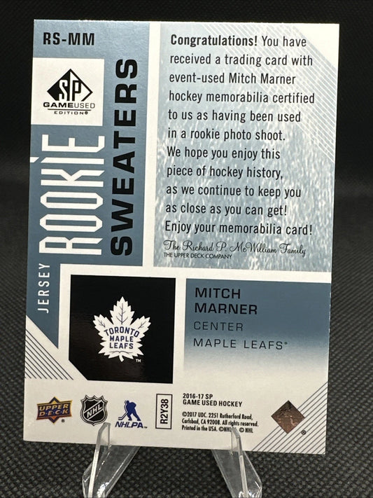 2016-17 SP Game Used SPGU RC Rooking Sweaters Jersey Mitch Marner /499 Leafs