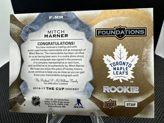 2016/17 Upper Deck The Cup Mitch Marner Rookie Foundations RPA /15
