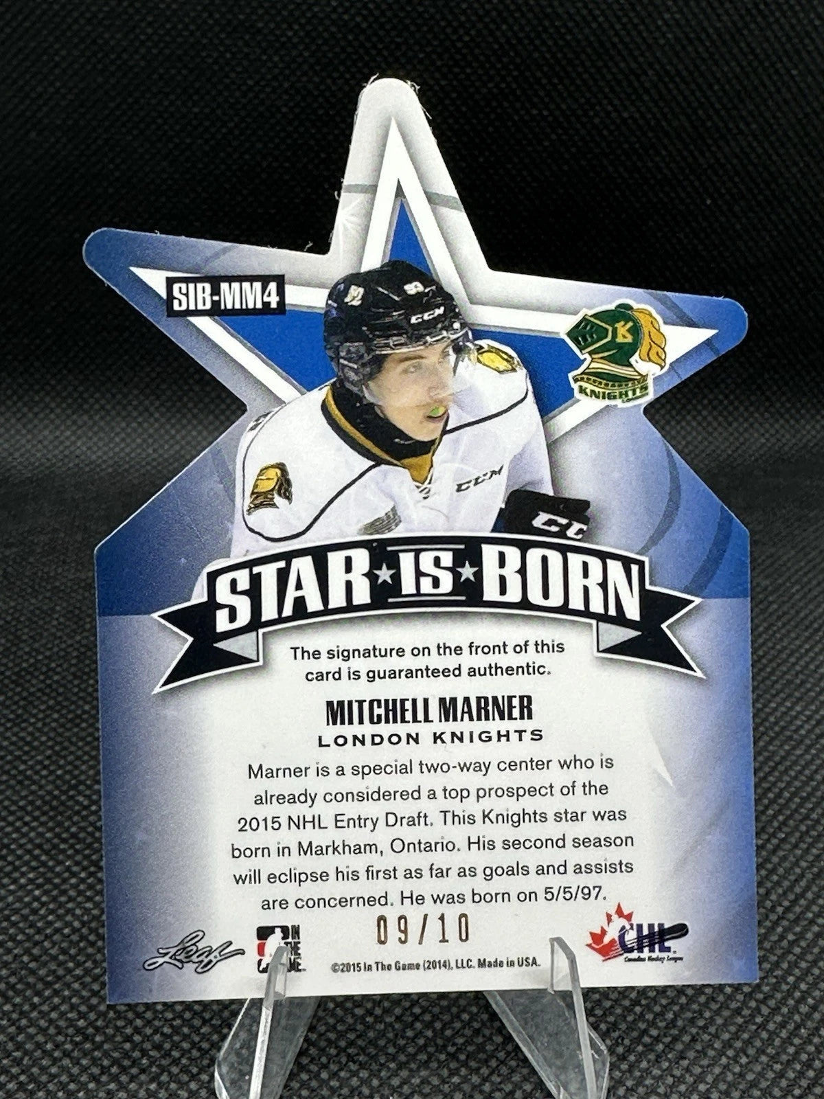 2015 Leaf Star Is Born Mitch Marner Auto /10