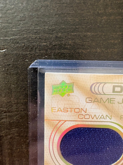 2025 UPPER DECK #DGJA-EC EASTON COWAN UD DEBUT GAME JERSEY AUTO ROOKIE RC /53
