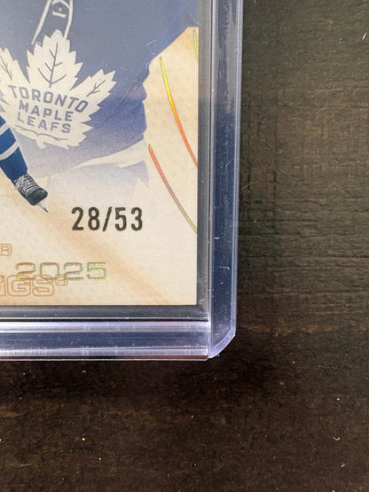 2025 UPPER DECK #DGJA-EC EASTON COWAN UD DEBUT GAME JERSEY AUTO ROOKIE RC /53