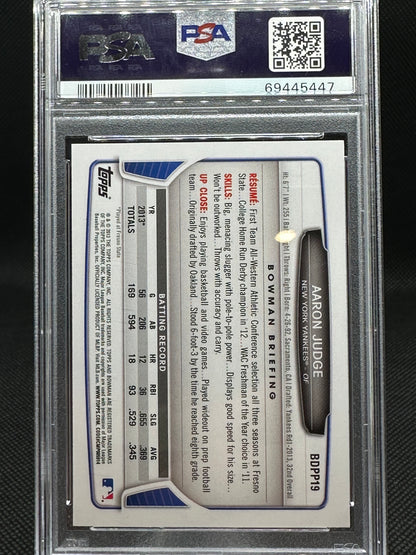 2013 Bowman DP & PROS Aaron Judge #BDPP19 PSA 10