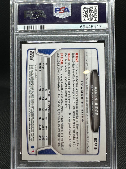 2013 Bowman DP & PROS Aaron Judge #BDPP19 PSA 10