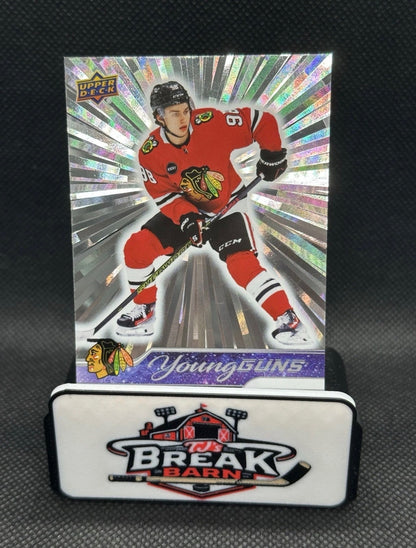 2023-24 CONNOR BEDARD UD SERIES 2 YOUNG GUNS OUTBURST ROOKIE #451 HAWKS