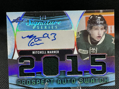 2015 Leaf Prospect Auto Swatch Mitch Marner /3