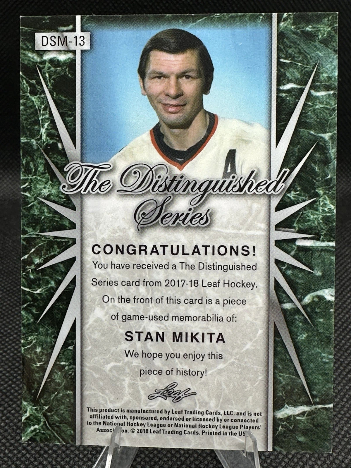 2017/18 Leaf Stan Mikita Game Used Patch /3