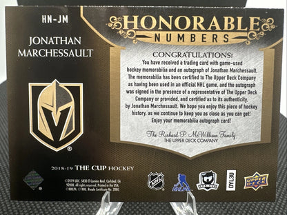 2018/19 The Cup Honorable Numbers Jonathan Marchessault /81