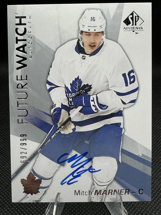 2016-17 SP Authentic Mitch Marner #148 Future Watch Auto /999