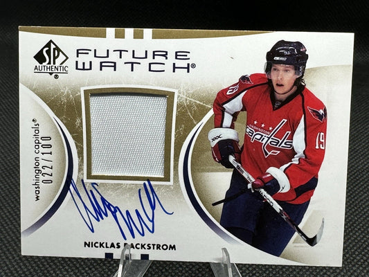 2007-08 SP Authentic #250 Future Watch Rookie Auto /100 Nicklas Backstrom – Caps