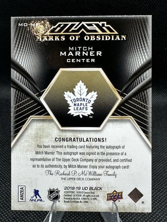2018 Upper Deck Marks Of Obsidian Auto Mitch Marner /25