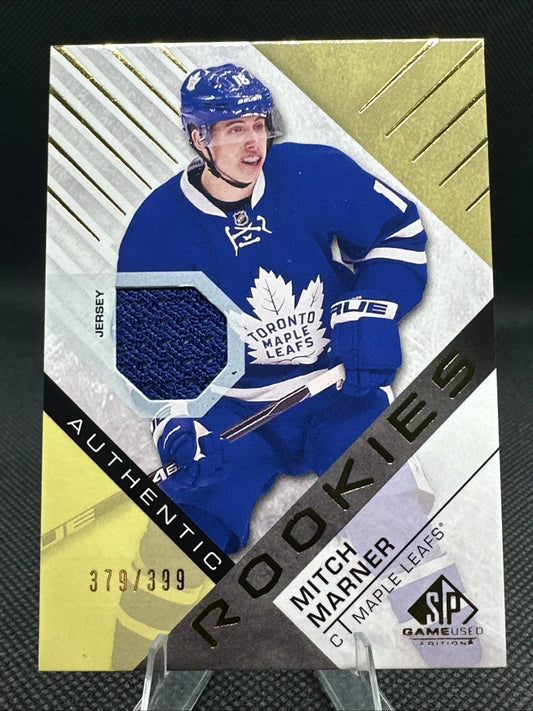 2016-17 SP Game Used Authentic Rookies Gold Material /399 Mitch Marner Rookie RC