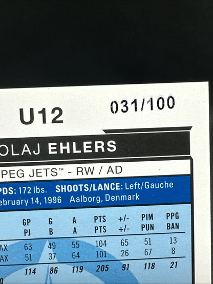 2015/16 Opc Marquee Rookie Nikolaj Ehlers /100