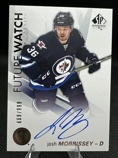 2016-17 UD Sp Authentic Future Watch Auto /999 Josh Morrissey