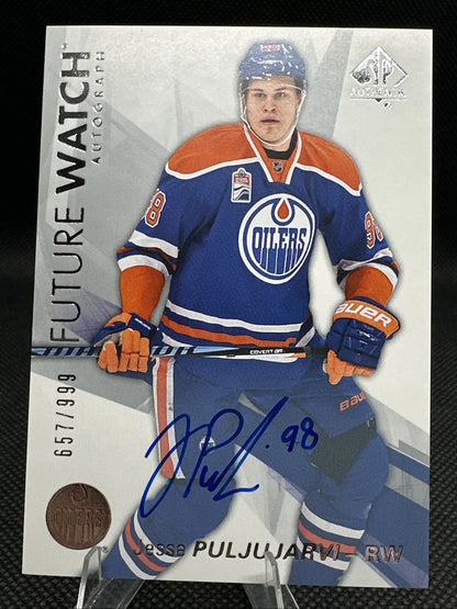 2016-17 SP Authentic Future Watch Autograph Rookie Jesse Puljujarvi RC Auto /999