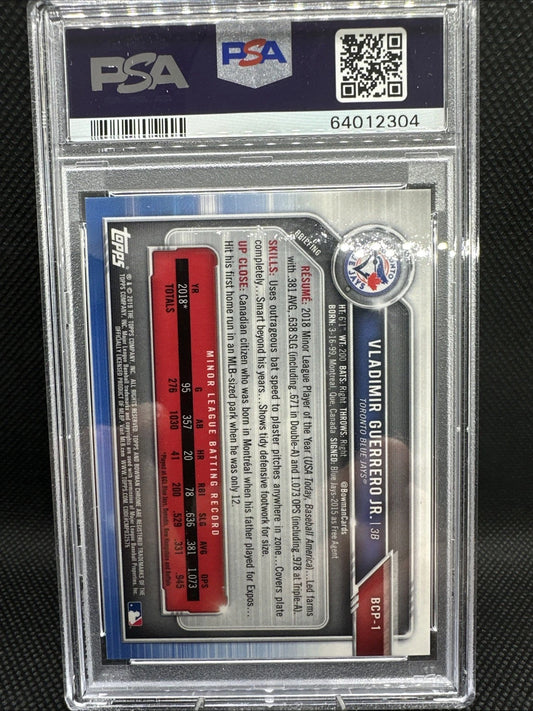 2018 Bowman Vladimir Guerrero Jr Prospect Chrome Yellow Refractor /75