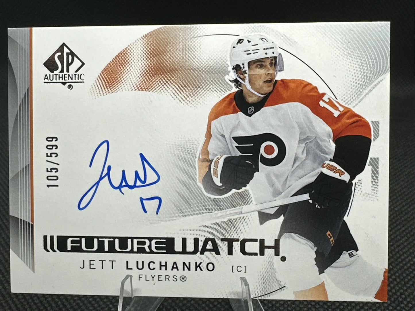 2024 SP Authentic Jett Luchanko Horizontal Future Watch Auto Rookie RC /599