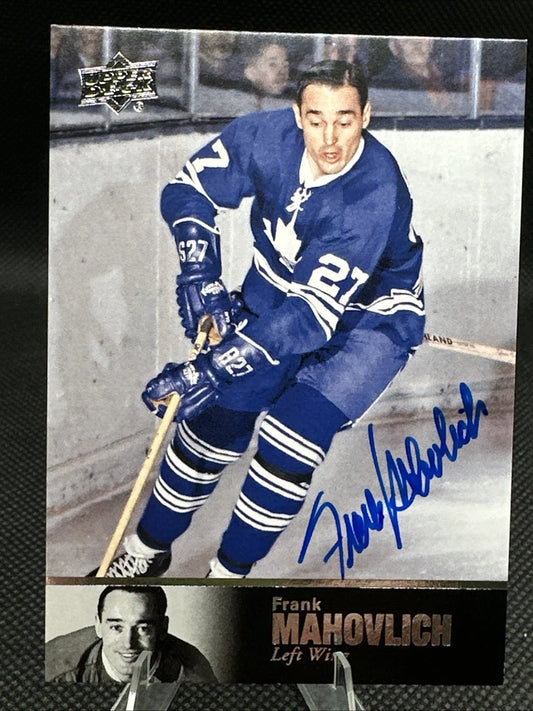 2017/18 Upper Deck Ultimate Collection Frank Mahovlich Auto