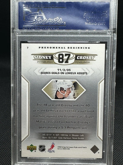 2006 Upper Deck Sidney Crosby Phenomenal Beginnings PSA 8