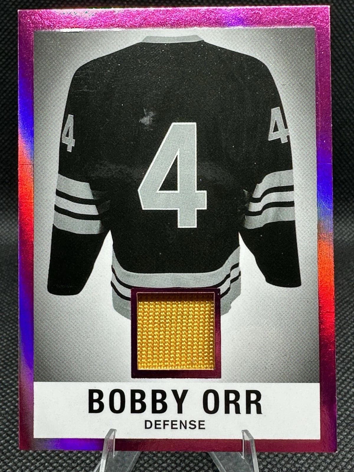 2017/18 Leaf Bobby Orr Game Used Patch From 1960 15/15