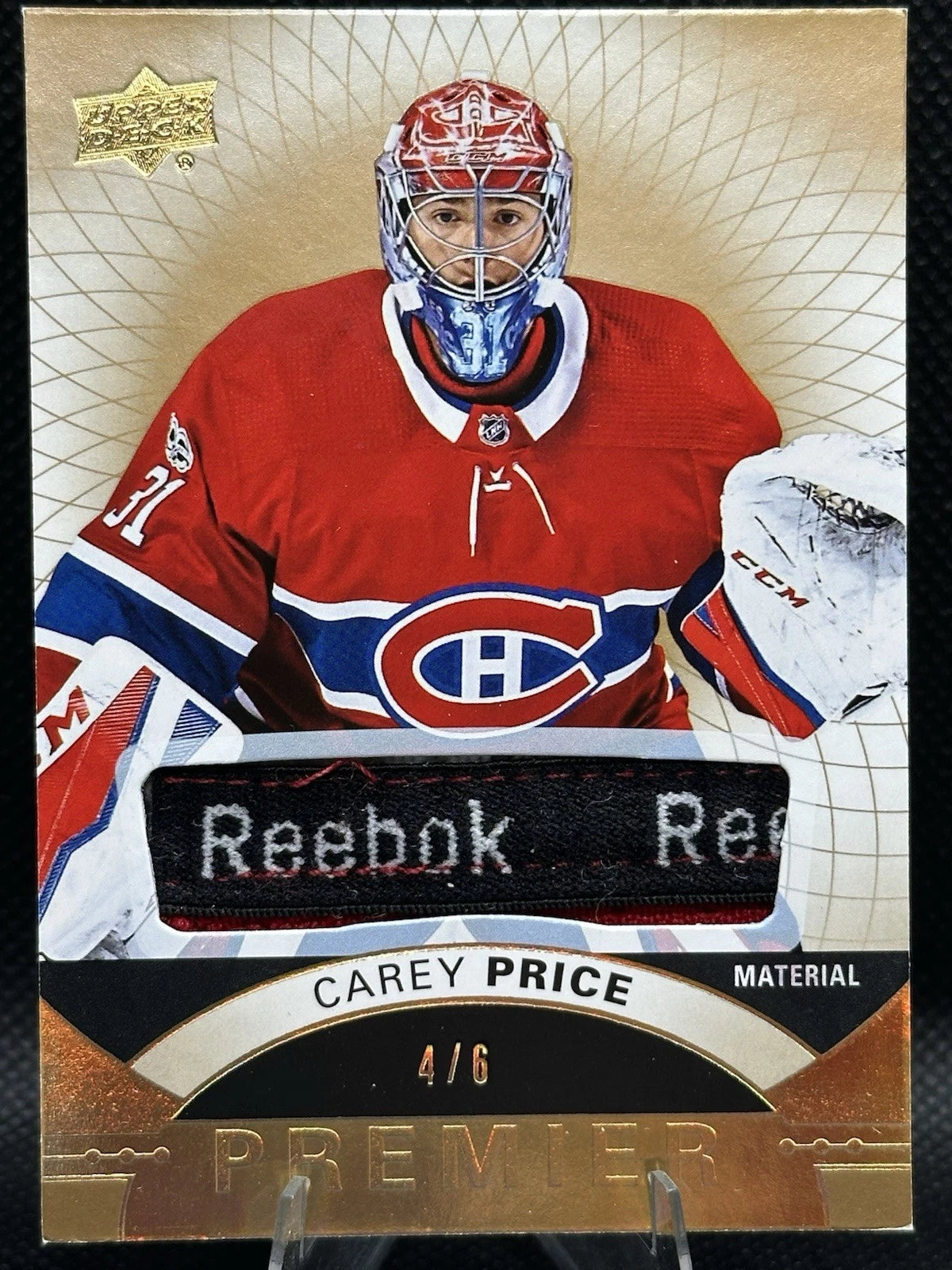2017/18 UD Premier Hockey Material Carey Price /6